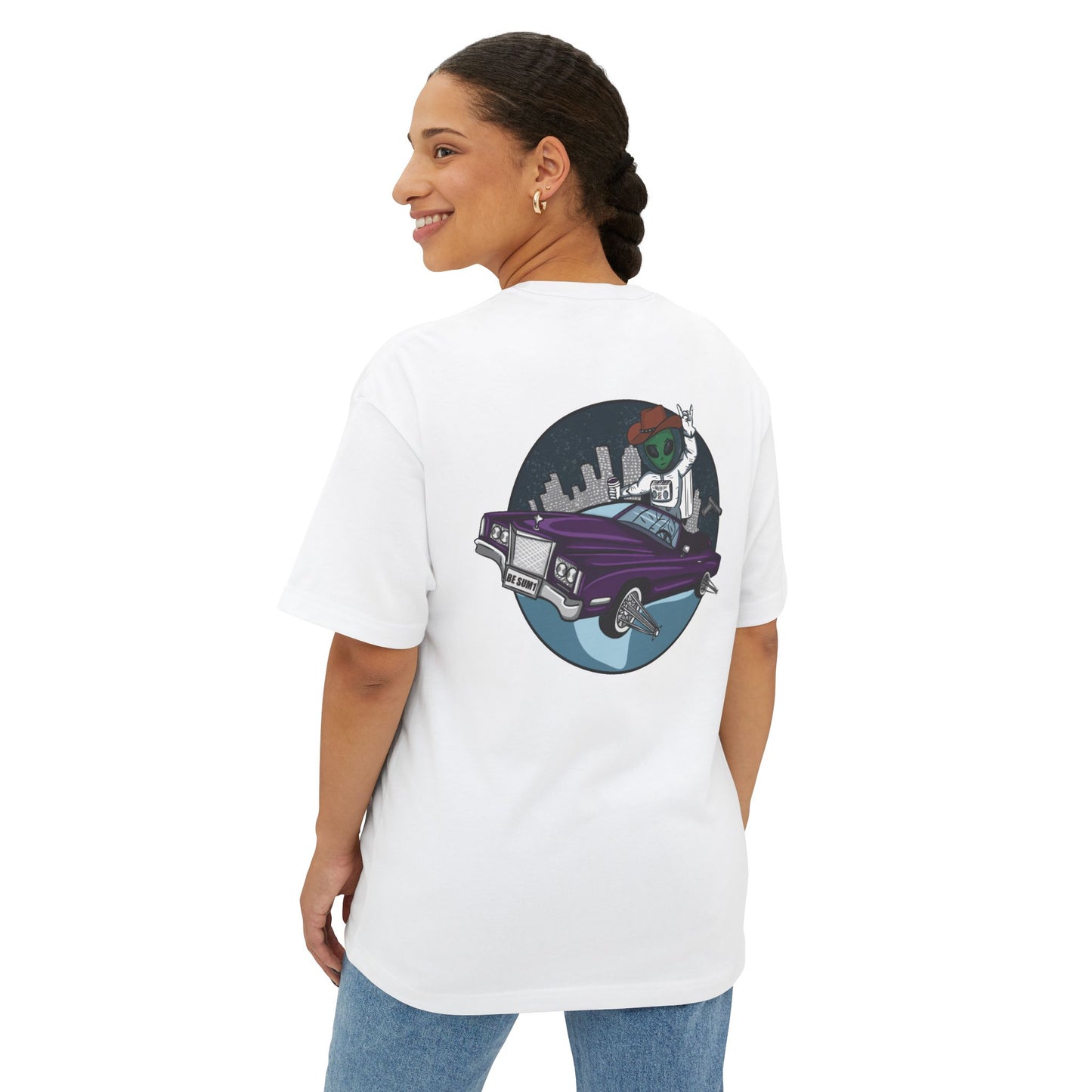 3rd Coast Alien -Unisex Oversized Boxy Tee - White
