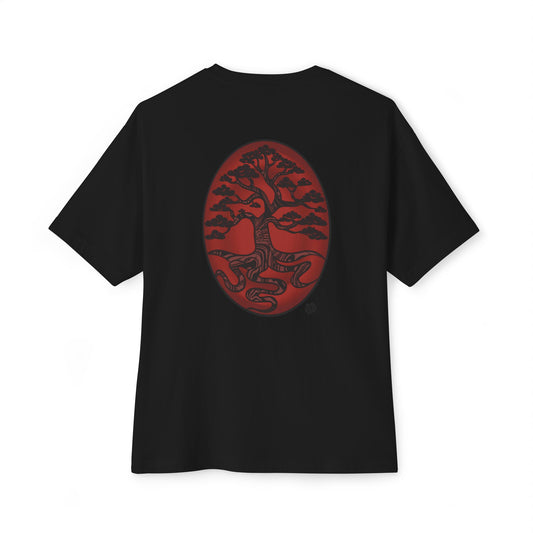 Heart Wood - Unisex Oversized Boxy Tee - Black